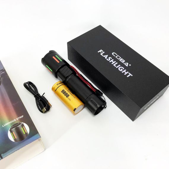 Пылевлагозащищенный фонарик CB-611-TG, Алюминиевый фонарь 18650, Фирменный ручной фонарь TX-62 | Зображення 9