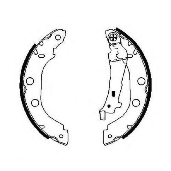 Тормозные колодки Bosch барабанные задние NISSAN Primera/RENAULT Kangoo -05 0986487699 | Зображення 1