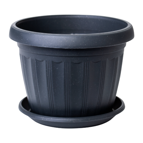 Вазон Терра з підставкою 17*13см граніт Алеана