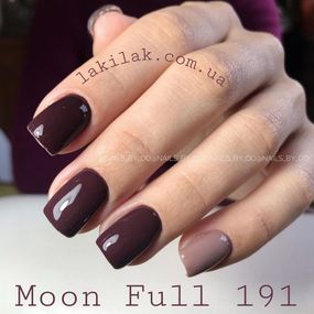 Гель-лак Moon Full №191 темний каштан 8мл
