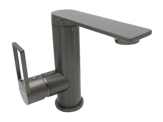 Змішувач для раковини з бок.ручкою, латунь,графітовий AIM,DG06514 gun grey | Зображення 3