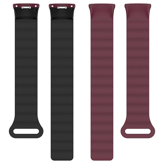 Ремешок Dual-color Magnetic для Xiaomi Mi Band 9/8 Plum / Black | Зображення 3