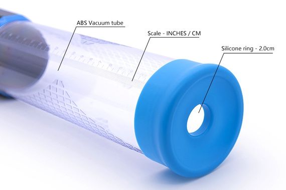 Автоматична вакуумна помпа із зарядкою від USB та LCD дисплеєм CANWIN Passion Pump Men Blue - P648AU sexstyle | Зображення 8