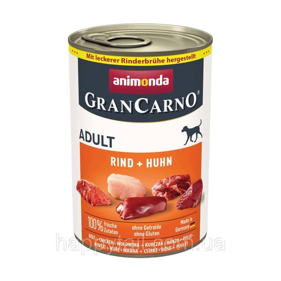 Влажный корм для собак Animonda GranCarno Adult с говядиной и курицей — консервы 400 г