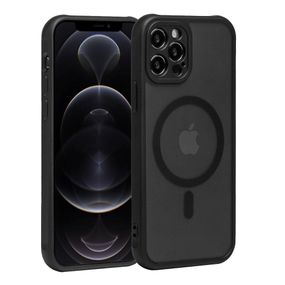 Чохол TPU+PC Anti Drop з повним захистом камери with MagSafe для iPhone 12 Pro Max Колір Чорний