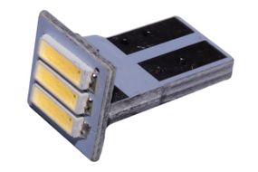 Светодиодная лампа AllLight T10  3 диода 7014 W2,1x9,5d 12V (керамический цоколь)