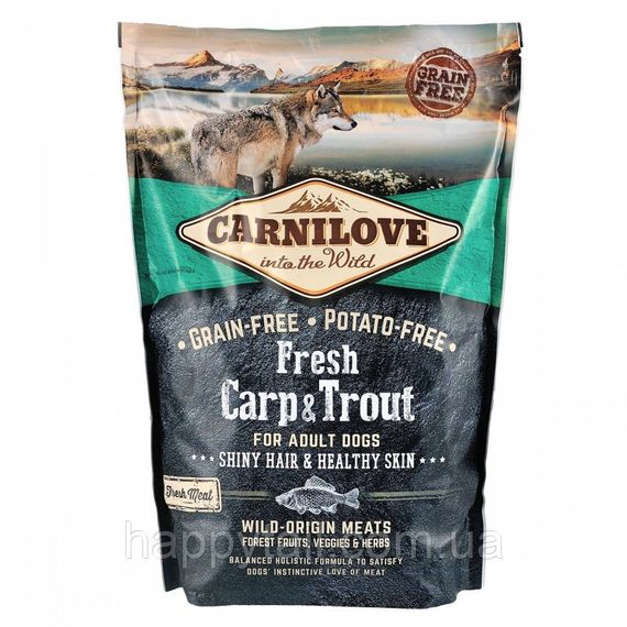 Беззерновой корм Carnilove Fresh Carp & Trout для взрослых собак, карп и форель, 1.5 кг | Зображення 2