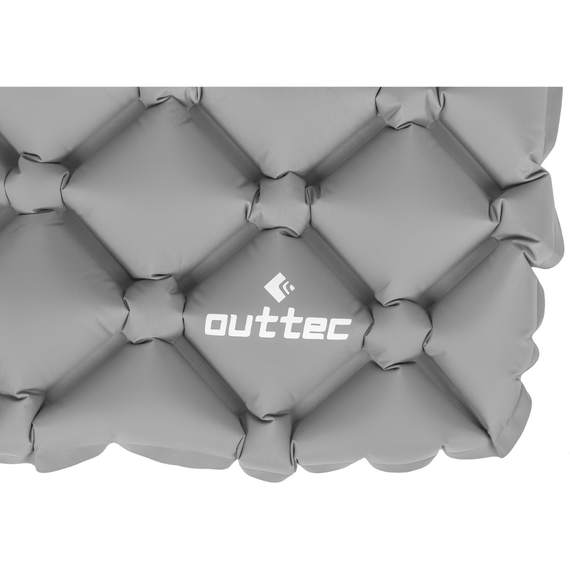 Надувний килимок Outtec 195х55х5см з подушкою соти сірий | Зображення 5