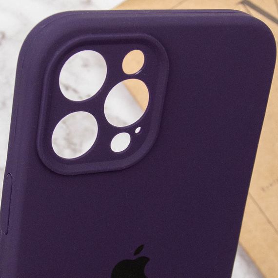 Чехол Silicone Case Full Camera Protective (AA) для Apple iPhone 12 Pro (6.1") Фиолетовый / Elderberry | Зображення 5