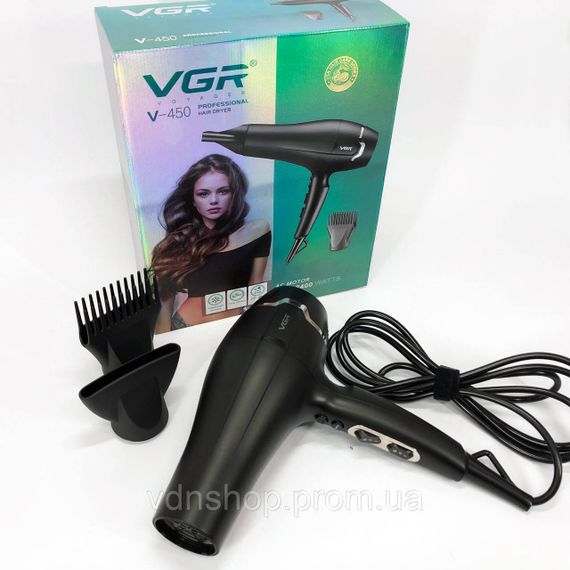 Потужний фен для швидкого сушіння, Зручний надійний фен для волосся, Електрофен з насадками YK-98 | Зображення 3