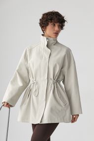 Жіноча вітровка-парка  на блискавці - сірий цвет, M (є розміри)