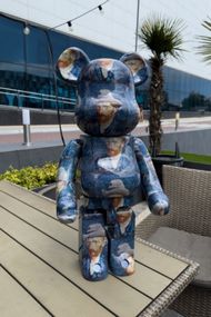 Фигурка Bearbrick Van Gogh Museum дизайнерська статуетка ведмідь Беарбрік 70 см mb042 синя