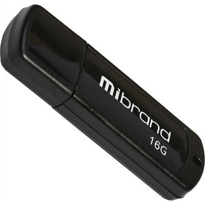 USB флеш накопичувач Mibrand 16GB Grizzly Black USB 2.0 (MI2.0/GR16P3B) (MI2.0/GR16P3B)