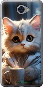 Чохол на Huawei Y7 2017 Білий кіт "5646u-1019-2448"