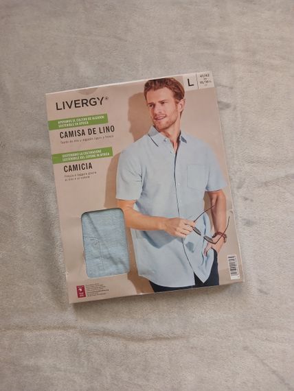 Сорочка льон/бавовна з коротким рукавом | Зображення 1