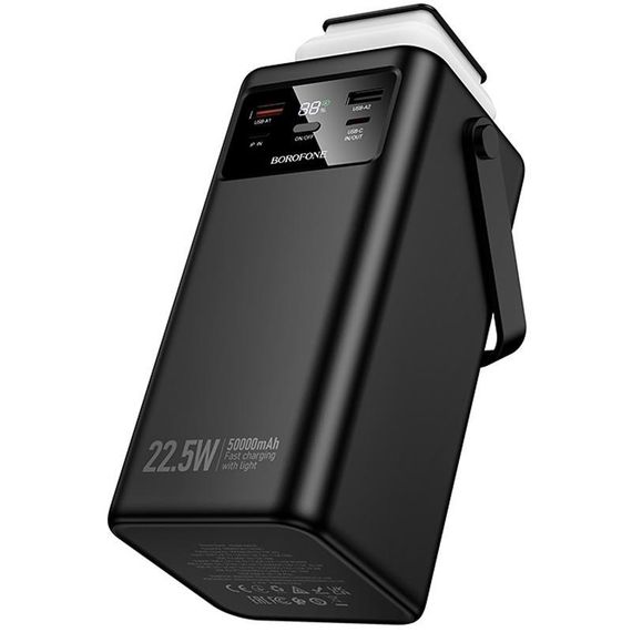 Портативний ЗП Power Bank Borofone BJ65B High 22.5W+PD20W with cable 80000 mAh Black | Зображення 5