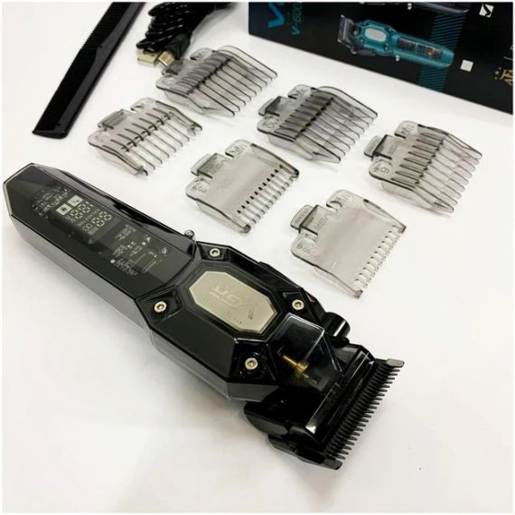 Машинка для стрижки (clipper) VGR V-600, 6 насадок, LED display, Black | Зображення 4