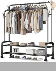 Двоярусна стійка-вішалка для одягу з колесами XPRO (47497-_856)