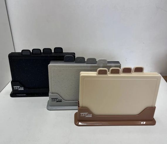 Кухонний набір дощок Zepline ZP-00220 5 предметів із підставкою сірий | Зображення 1