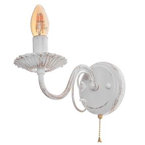 Бра настенное накладное классическое BKL-666W/1 E14 WH+G