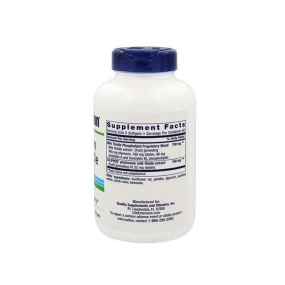 Розторопша Life Extension European Milk Thistle 120 Softgels | Зображення 1
