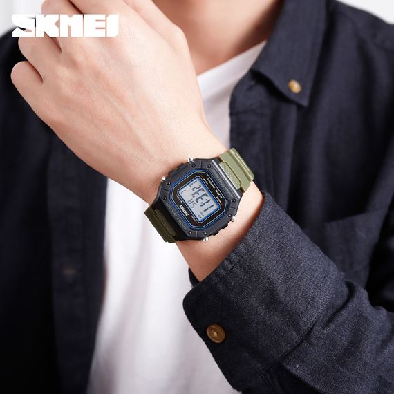 Чоловічий годинник Skmei 1496AG Army Green | Зображення 2