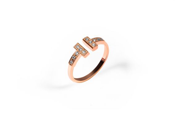 Золотое кольцо с бриллиантами 14 K-0391 | Зображення 4