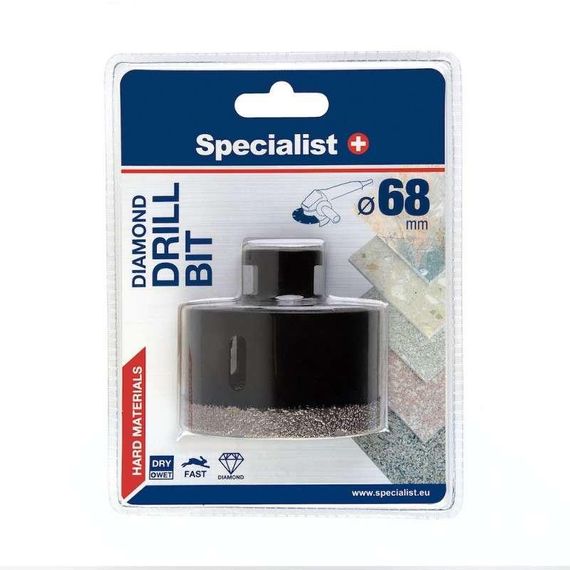 Коронка алмазная по керамике/стеклу Specialist+  68 мм | Зображення 1