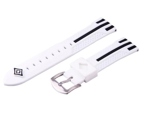 Силіконовий ремінець Primo Dart для годинника Garmin Vivoactive 4 - White&Black