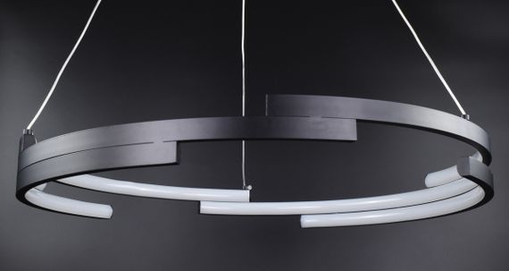 Люстра світлодіодна підвісна LED світильник для квартири на стелю лед 26905 Чорний 30-150х56х56 см. | Зображення 3