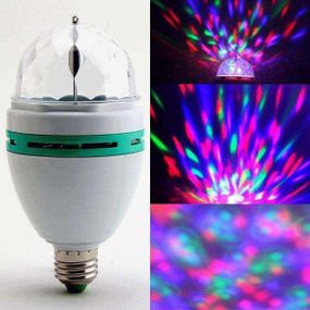 СВЕТОДИОДНАЯ ДИСКО-ЛАМПА с патроном LED MINI PARTY