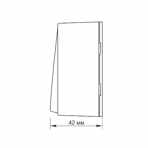 VIDEX BINERA Вимикач зовнішній 1кл прохідний чорний графіт (VF-BNS11P-BG) | Зображення 4