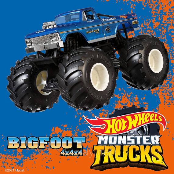 Монстр-трак Хот Вілс Бігфут 1:24 Оригінал Hot Wheels Monster Truck Bigfoot | Зображення 4