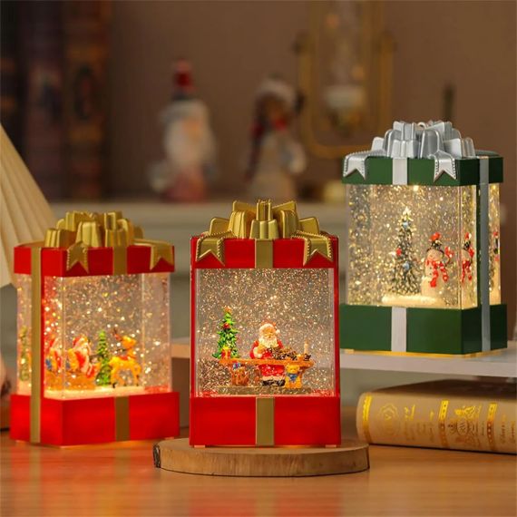 Декоративный светильник с эффектом снегопада, подсветкой и музыкой, Снеговик 803 | Зображення 4