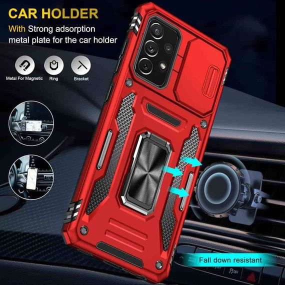 Ударостійкий чохол Camshield Army Ring для Samsung Galaxy A33 5G Червоний / Red | Зображення 1