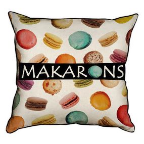 Подушка с мешковины Makarons 45x45 см (45PHB_SWE020_WH)