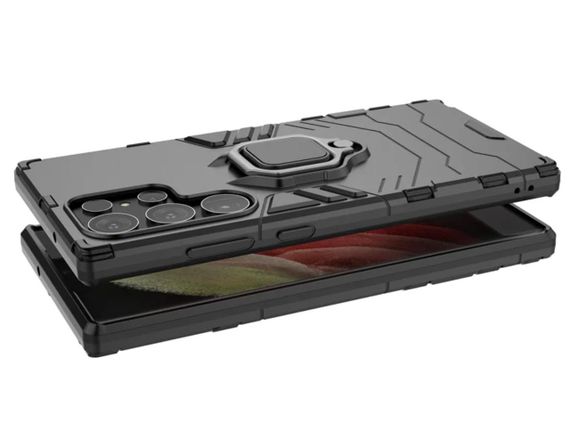 Чехол бампер Primolux Ring Armor для Samsung Galaxy S23 Ultra (SM-S918) - Black | Зображення 1