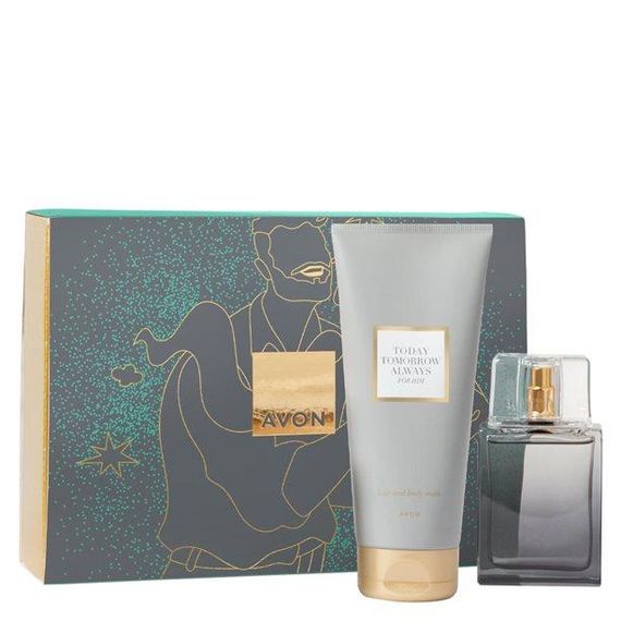 Парфюмерно-косметический набор Avon TTA Today для Него 2 в 1 туалетна вода 75 мл шампунь-гель 200мл