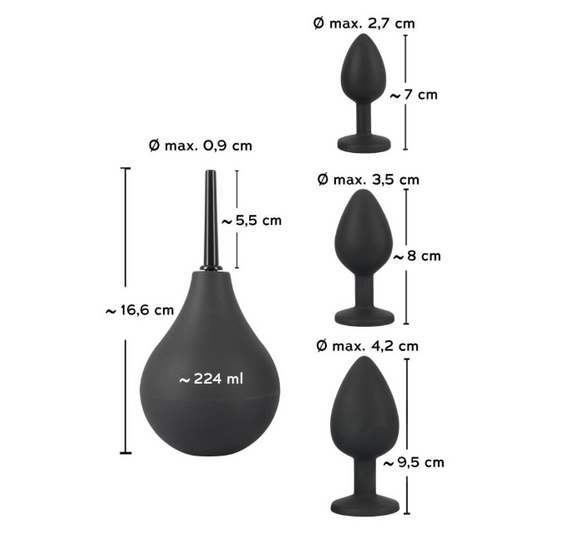 Набір анальний душ + 3 анальні корки Anal Kit sexstyle | Зображення 7