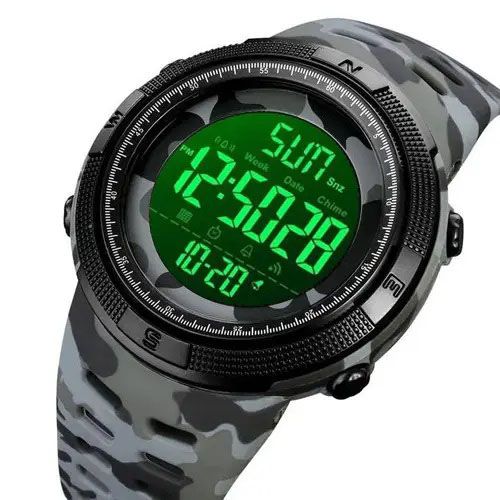 Годинник наручний чоловічий SKMEI 2070CMGY GRAY CAMO, військовий тактичний годинник. Колір: сірий камуфляж | Зображення 1