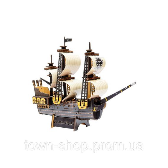 Деревянный 3D конструктор "Пиратский корабль" Puz-00928, 196 деталей | Зображення 2