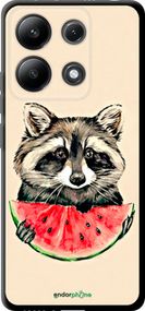 Чохол на Xiaomi Redmi Note 13 4G Єнотик з кавуном "4605b-3654-2448"