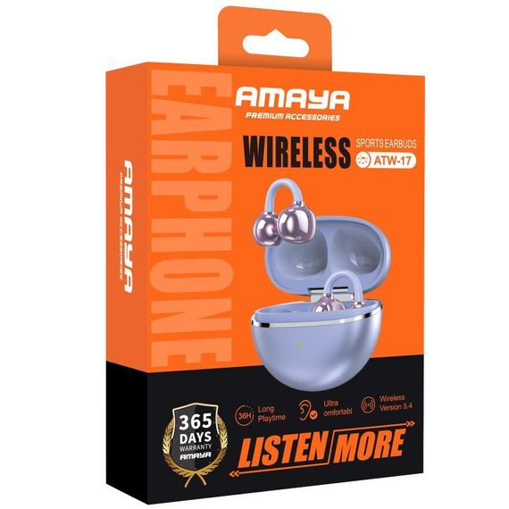 Бездротові TWS навушники Amaya ATW-17 Purple | Зображення 1