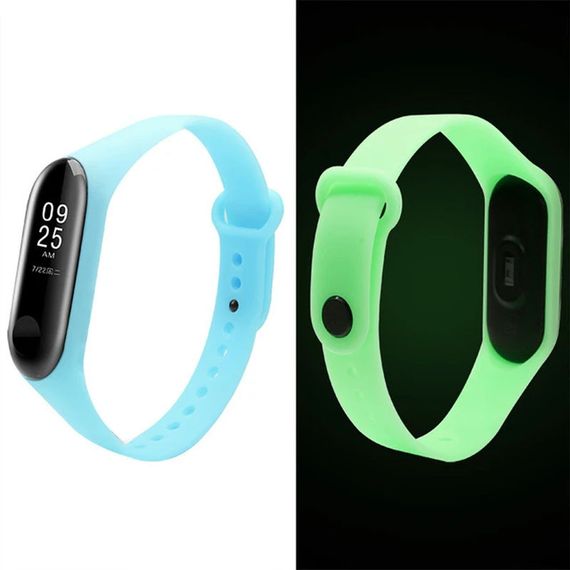 Силіконовий ремінець Neon для Xiaomi Mi Band 5/6 Блакитний | Зображення 2