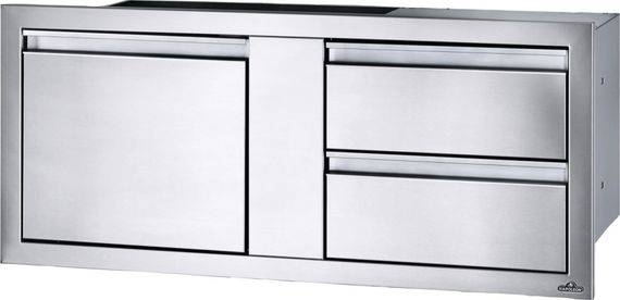 Модуль для вбудовування Napoleon BI-4216-1D2DR з дверима та 2-ма висувними ящиками, 107х41 см Код: 011048 | Зображення 1