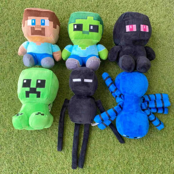 М'яка іграшка з гри Minecraft Стів, що сидить 24 см, іграшка для любителів Майнкрафта | Зображення 8