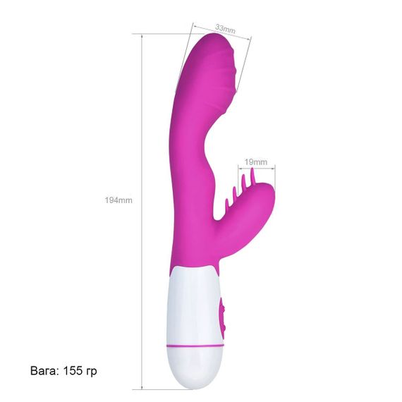 Красный вибратор для стимуляции клитора и точки “G” (USB) | Зображення 4