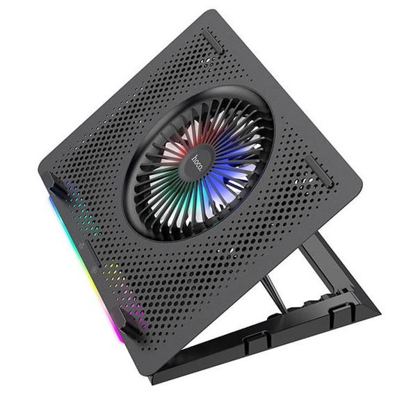 Подставка-кулер для ноутбука HOCO DH11 с RGB подсветкой, черный