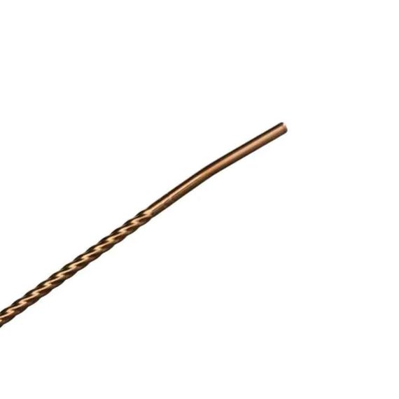 Набор многоразовых ложек-трубочек 6 шт для напитков 22 см с щеткой для мытья из нержавеющей стали Бронзовый HP-20-20 | Зображення 2