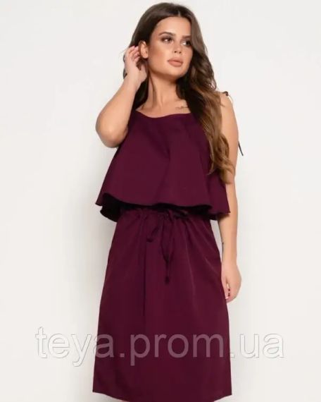 Платье для женщин цвет бордовый размер L FI_000701